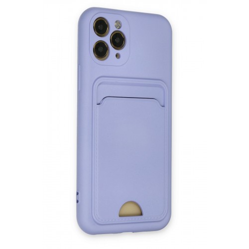 Newface iPhone 11 Pro Kılıf Kelvin Kartvizitli Silikon - Lila Newface iPhone 11 Pro Kılıf Kelvin Kartvizitli Silikon - Lila