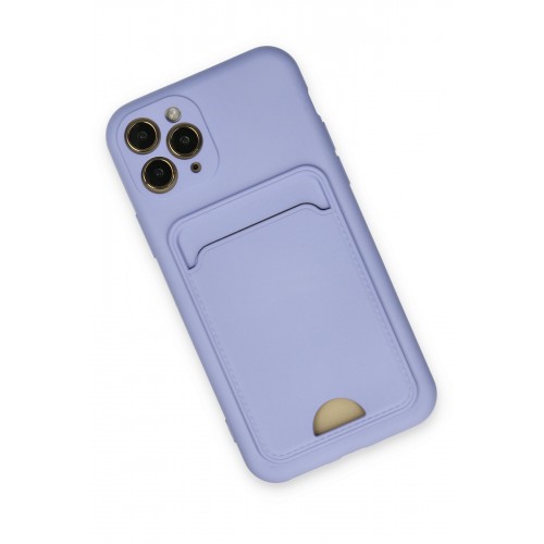 Newface iPhone 11 Pro Kılıf Kelvin Kartvizitli Silikon - Lila Newface iPhone 11 Pro Kılıf Kelvin Kartvizitli Silikon - Lila