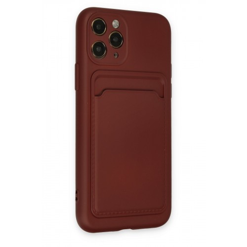 Newface iPhone 11 Pro Kılıf Kelvin Kartvizitli Silikon - Bordo Newface iPhone 11 Pro Kılıf Kelvin Kartvizitli Silikon - Bordo