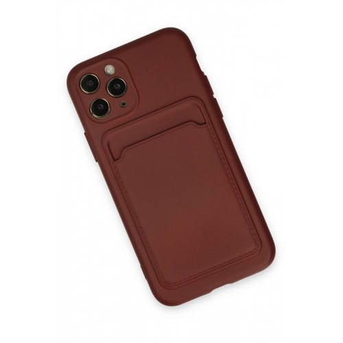 Newface iPhone 11 Pro Kılıf Kelvin Kartvizitli Silikon - Bordo Newface iPhone 11 Pro Kılıf Kelvin Kartvizitli Silikon - Bordo
