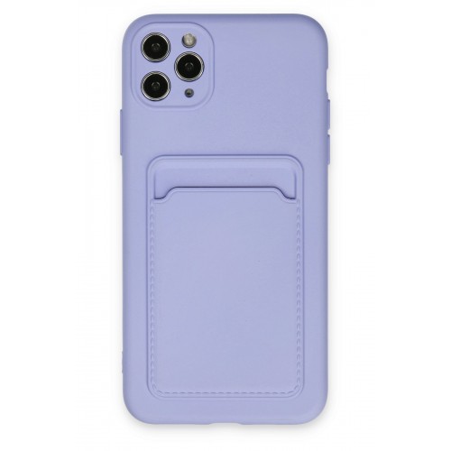 Newface iPhone 11 Pro Max Kılıf Kelvin Kartvizitli Silikon - Lila Newface iPhone 11 Pro Max Kılıf Kelvin Kartvizitli Silikon - Lila