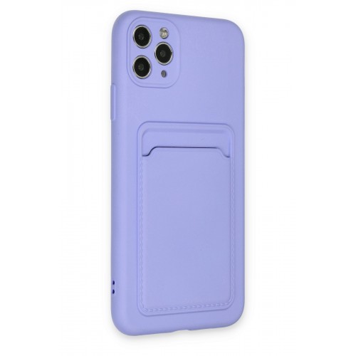 Newface iPhone 11 Pro Max Kılıf Kelvin Kartvizitli Silikon - Lila Newface iPhone 11 Pro Max Kılıf Kelvin Kartvizitli Silikon - Lila