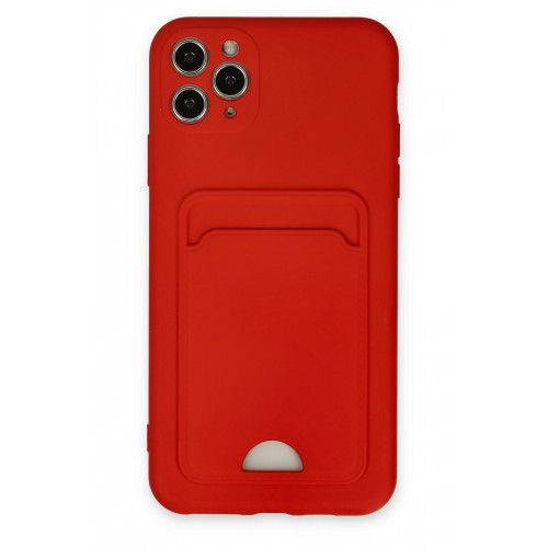Newface iPhone 11 Pro Max Kılıf Kelvin Kartvizitli Silikon - Kırmızı Newface iPhone 11 Pro Max Kılıf Kelvin Kartvizitli Silikon - Kırmızı