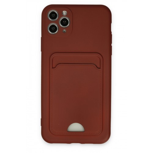Newface iPhone 11 Pro Max Kılıf Kelvin Kartvizitli Silikon - Bordo Newface iPhone 11 Pro Max Kılıf Kelvin Kartvizitli Silikon - Bordo