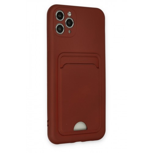 Newface iPhone 11 Pro Max Kılıf Kelvin Kartvizitli Silikon - Bordo Newface iPhone 11 Pro Max Kılıf Kelvin Kartvizitli Silikon - Bordo