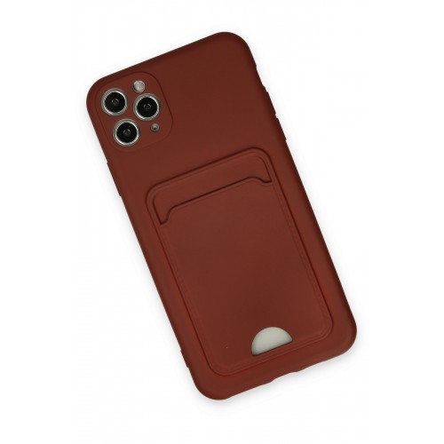 Newface iPhone 11 Pro Max Kılıf Kelvin Kartvizitli Silikon - Bordo Newface iPhone 11 Pro Max Kılıf Kelvin Kartvizitli Silikon - Bordo