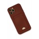 Newface iPhone 12 Pro Max Kılıf Kelvin Kartvizitli Silikon - Bordo Newface iPhone 12 Pro Max Kılıf Kelvin Kartvizitli Silikon - Bordo