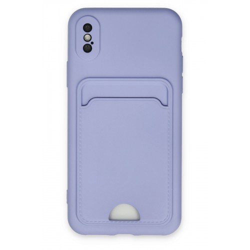 Newface iPhone XS Kılıf Kelvin Kartvizitli Silikon - Lila Newface iPhone XS Kılıf Kelvin Kartvizitli Silikon - Lila