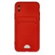 Newface iPhone XS Kılıf Kelvin Kartvizitli Silikon - Kırmızı Newface iPhone XS Kılıf Kelvin Kartvizitli Silikon - Kırmızı