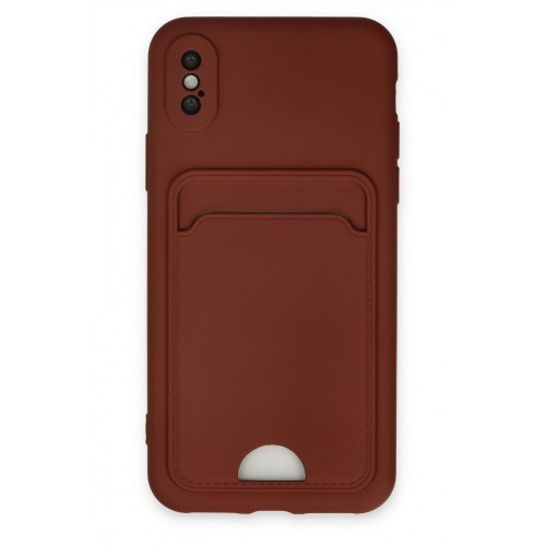 Newface iPhone XS Kılıf Kelvin Kartvizitli Silikon - Bordo Newface iPhone XS Kılıf Kelvin Kartvizitli Silikon - Bordo