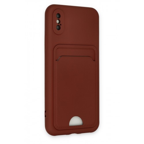 Newface iPhone XS Kılıf Kelvin Kartvizitli Silikon - Bordo Newface iPhone XS Kılıf Kelvin Kartvizitli Silikon - Bordo
