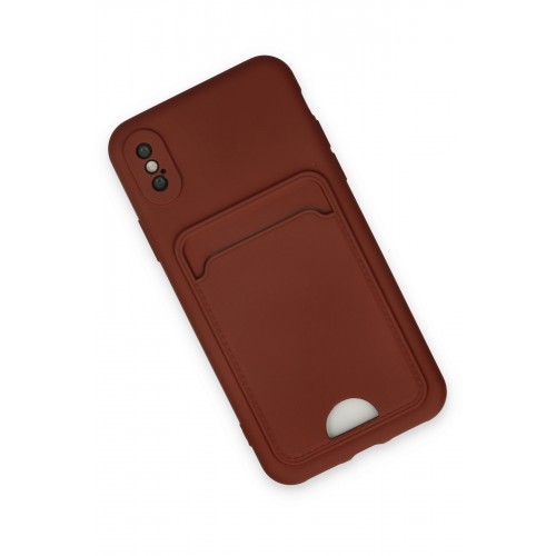 Newface iPhone XS Kılıf Kelvin Kartvizitli Silikon - Bordo Newface iPhone XS Kılıf Kelvin Kartvizitli Silikon - Bordo