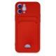Newface iPhone 12 Kılıf Kelvin Kartvizitli Silikon - Kırmızı