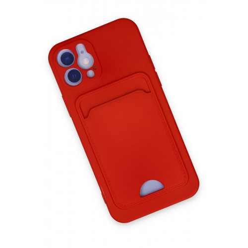 Newface iPhone 12 Kılıf Kelvin Kartvizitli Silikon - Kırmızı Newface iPhone 12 Kılıf Kelvin Kartvizitli Silikon - Kırmızı