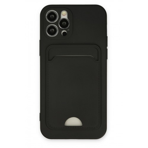 Newface iPhone 12 Pro Kılıf Kelvin Kartvizitli Silikon - Siyah Newface iPhone 12 Pro Kılıf Kelvin Kartvizitli Silikon - Siyah