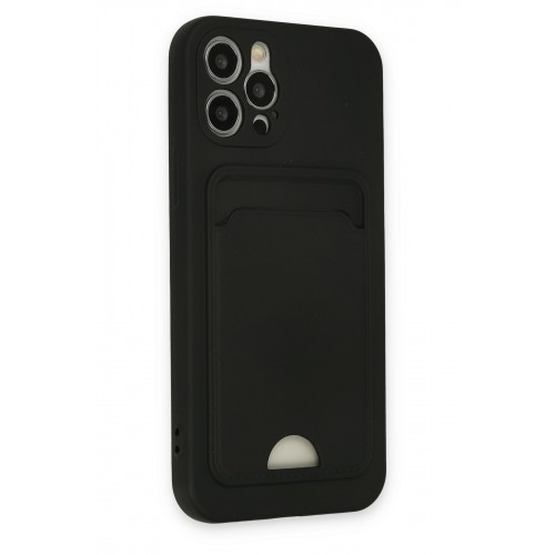Newface iPhone 12 Pro Kılıf Kelvin Kartvizitli Silikon - Siyah Newface iPhone 12 Pro Kılıf Kelvin Kartvizitli Silikon - Siyah