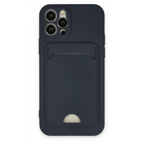 Newface iPhone 12 Pro Kılıf Kelvin Kartvizitli Silikon - Lacivert