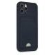 Newface iPhone 12 Pro Kılıf Kelvin Kartvizitli Silikon - Lacivert
