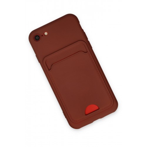 Newface iPhone 7 Kılıf Kelvin Kartvizitli Silikon - Bordo Newface iPhone 7 Kılıf Kelvin Kartvizitli Silikon - Bordo