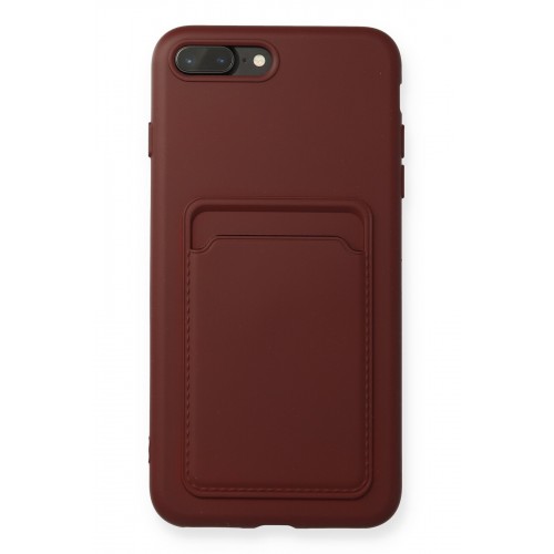 Newface iPhone 7 Plus Kılıf Kelvin Kartvizitli Silikon - Bordo Newface iPhone 7 Plus Kılıf Kelvin Kartvizitli Silikon - Bordo