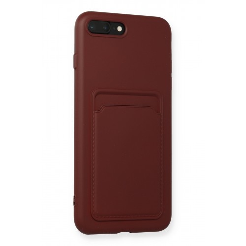 Newface iPhone 7 Plus Kılıf Kelvin Kartvizitli Silikon - Bordo Newface iPhone 7 Plus Kılıf Kelvin Kartvizitli Silikon - Bordo