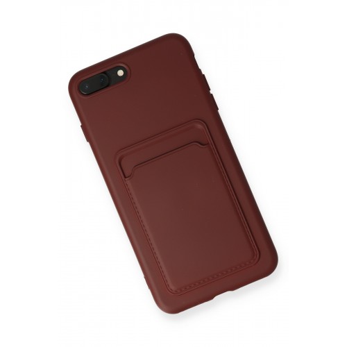 Newface iPhone 8 Plus Kılıf Kelvin Kartvizitli Silikon - Bordo Newface iPhone 8 Plus Kılıf Kelvin Kartvizitli Silikon - Bordo