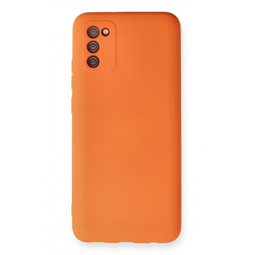 Newface Samsung Galaxy A02S Kılıf Nano içi Kadife Silikon - Turuncu Newface Samsung Galaxy A02S Kılıf Nano içi Kadife Silikon - Turuncu