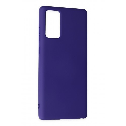 Newface Samsung Galaxy Note 20 Kılıf Nano içi Kadife Silikon - Mor Newface Samsung Galaxy Note 20 Kılıf Nano içi Kadife Silikon - Mor