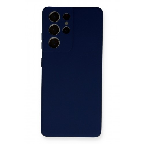 Newface Samsung Galaxy S21 Ultra Kılıf Nano içi Kadife Silikon - Lacivert Newface Samsung Galaxy S21 Ultra Kılıf Nano içi Kadife Silikon - Lacivert