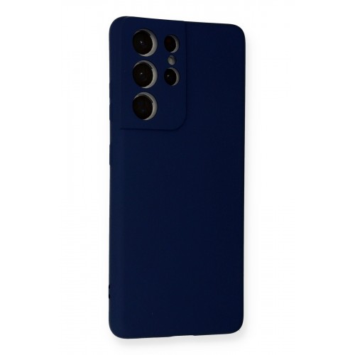 Newface Samsung Galaxy S21 Ultra Kılıf Nano içi Kadife Silikon - Lacivert Newface Samsung Galaxy S21 Ultra Kılıf Nano içi Kadife Silikon - Lacivert