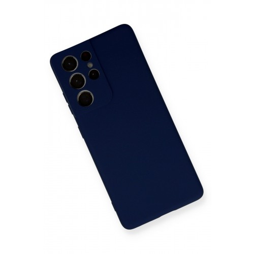 Newface Samsung Galaxy S21 Ultra Kılıf Nano içi Kadife Silikon - Lacivert Newface Samsung Galaxy S21 Ultra Kılıf Nano içi Kadife Silikon - Lacivert