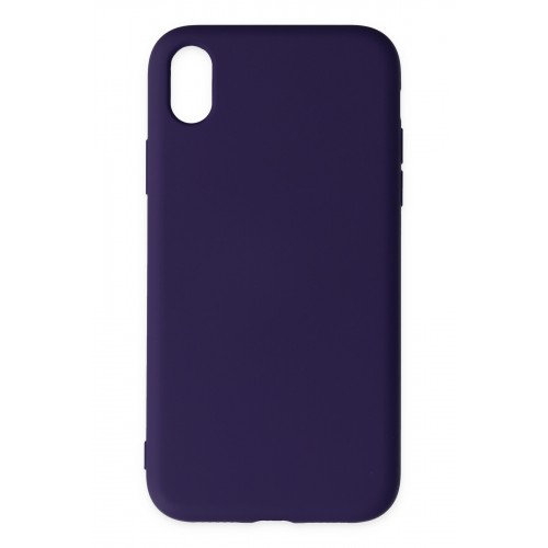 Newface iPhone XR Kılıf Nano içi Kadife Silikon - Mor Newface iPhone XR Kılıf Nano içi Kadife Silikon - Mor
