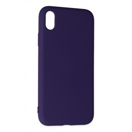 Newface iPhone XR Kılıf Nano içi Kadife Silikon - Mor Newface iPhone XR Kılıf Nano içi Kadife Silikon - Mor