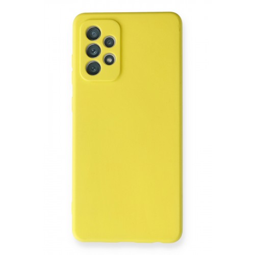 Newface Samsung Galaxy A72 Kılıf Nano içi Kadife Silikon - Sarı Newface Samsung Galaxy A72 Kılıf Nano içi Kadife Silikon - Sarı