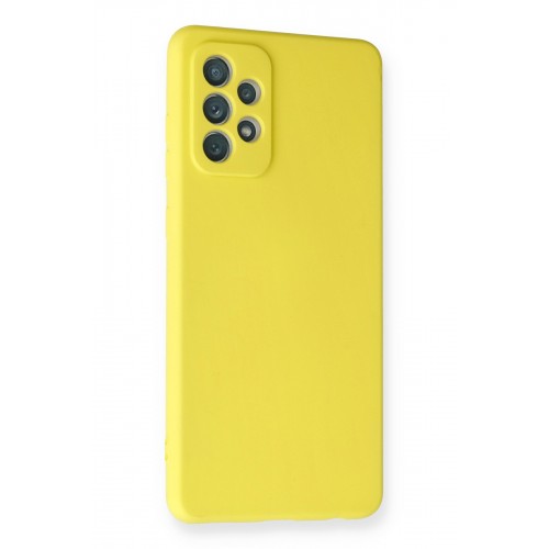 Newface Samsung Galaxy A72 Kılıf Nano içi Kadife Silikon - Sarı Newface Samsung Galaxy A72 Kılıf Nano içi Kadife Silikon - Sarı