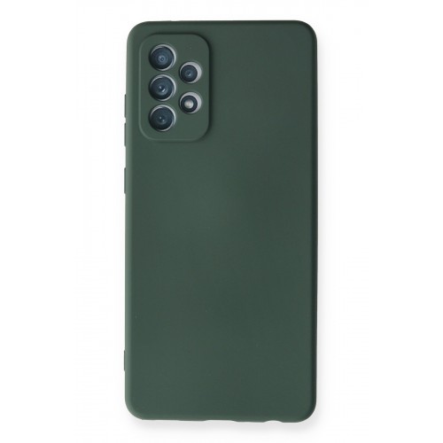 Newface Samsung Galaxy A72 Kılıf Nano içi Kadife Silikon - Koyu Yeşil Newface Samsung Galaxy A72 Kılıf Nano içi Kadife Silikon - Koyu Yeşil