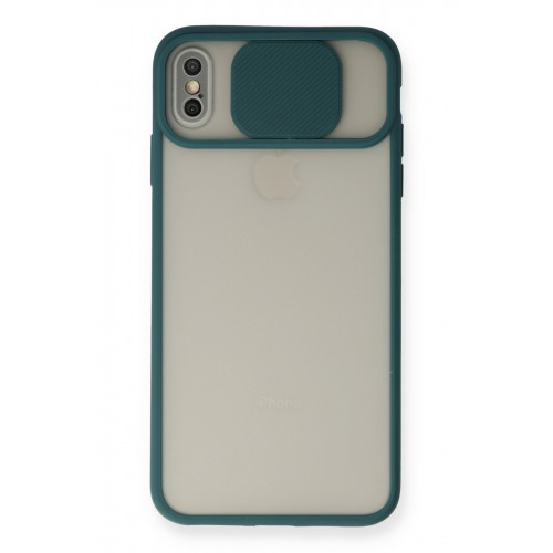 Newface iPhone X Kılıf Palm Buzlu Kamera Sürgülü Silikon - Yeşil Newface iPhone X Kılıf Palm Buzlu Kamera Sürgülü Silikon - Yeşil