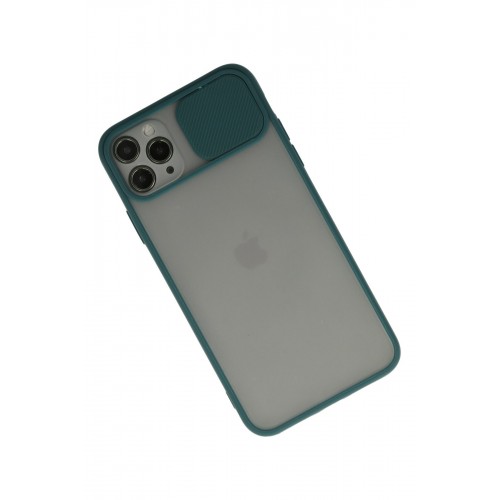 Newface iPhone 11 Pro Kılıf Palm Buzlu Kamera Sürgülü Silikon - Yeşil Newface iPhone 11 Pro Kılıf Palm Buzlu Kamera Sürgülü Silikon - Yeşil