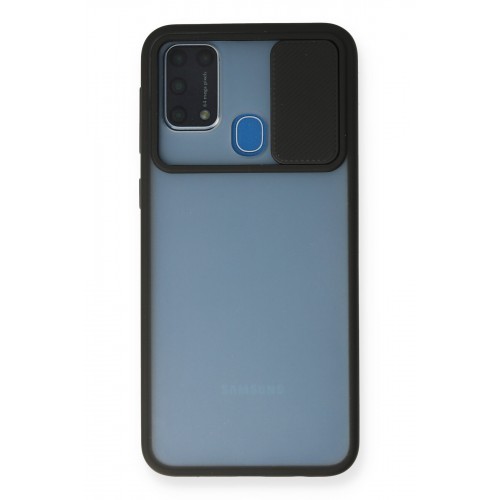Newface Samsung Galaxy M31 Kılıf Palm Buzlu Kamera Sürgülü Silikon - Siyah Newface Samsung Galaxy M31 Kılıf Palm Buzlu Kamera Sürgülü Silikon - Siyah