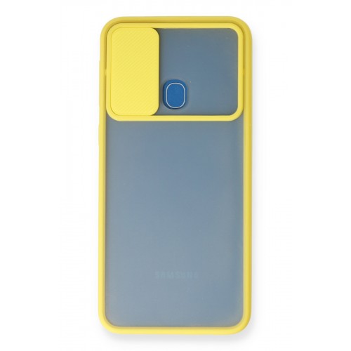 Newface Samsung Galaxy M31 Kılıf Palm Buzlu Kamera Sürgülü Silikon - Sarı Newface Samsung Galaxy M31 Kılıf Palm Buzlu Kamera Sürgülü Silikon - Sarı