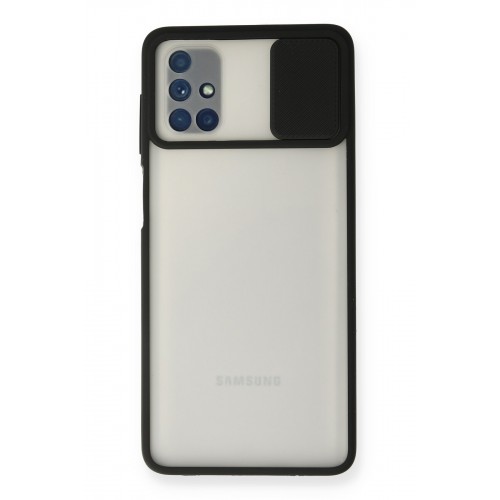 Newface Samsung Galaxy M51 Kılıf Palm Buzlu Kamera Sürgülü Silikon - Siyah Newface Samsung Galaxy M51 Kılıf Palm Buzlu Kamera Sürgülü Silikon - Siyah