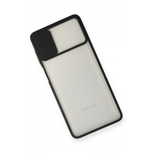 Newface Samsung Galaxy M51 Kılıf Palm Buzlu Kamera Sürgülü Silikon - Siyah Newface Samsung Galaxy M51 Kılıf Palm Buzlu Kamera Sürgülü Silikon - Siyah