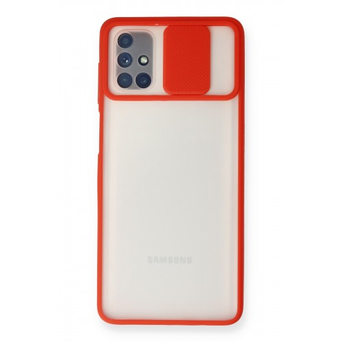 Newface Samsung Galaxy M51 Kılıf Palm Buzlu Kamera Sürgülü Silikon - Kırmızı Newface Samsung Galaxy M51 Kılıf Palm Buzlu Kamera Sürgülü Silikon - Kırmızı