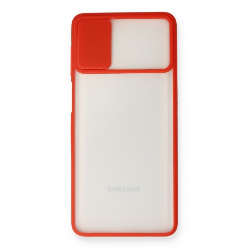 Newface Samsung Galaxy M51 Kılıf Palm Buzlu Kamera Sürgülü Silikon - Kırmızı Newface Samsung Galaxy M51 Kılıf Palm Buzlu Kamera Sürgülü Silikon - Kırmızı