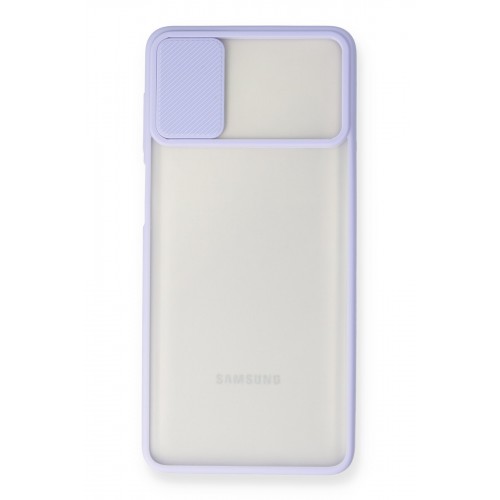 Newface Samsung Galaxy M51 Kılıf Palm Buzlu Kamera Sürgülü Silikon - Lila Newface Samsung Galaxy M51 Kılıf Palm Buzlu Kamera Sürgülü Silikon - Lila