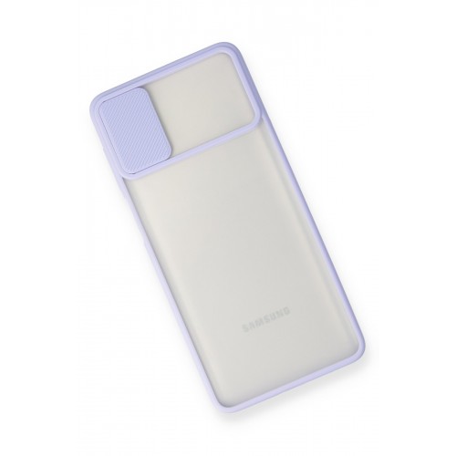 Newface Samsung Galaxy M51 Kılıf Palm Buzlu Kamera Sürgülü Silikon - Lila Newface Samsung Galaxy M51 Kılıf Palm Buzlu Kamera Sürgülü Silikon - Lila