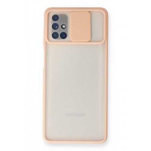 Newface Samsung Galaxy M51 Kılıf Palm Buzlu Kamera Sürgülü Silikon - Pembe Newface Samsung Galaxy M51 Kılıf Palm Buzlu Kamera Sürgülü Silikon - Pembe
