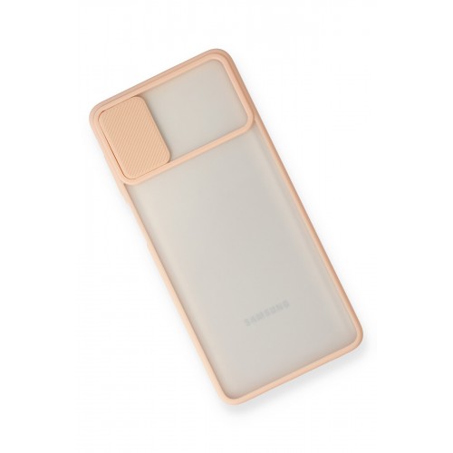 Newface Samsung Galaxy M51 Kılıf Palm Buzlu Kamera Sürgülü Silikon - Pembe Newface Samsung Galaxy M51 Kılıf Palm Buzlu Kamera Sürgülü Silikon - Pembe