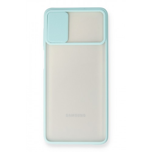 Newface Samsung Galaxy M51 Kılıf Palm Buzlu Kamera Sürgülü Silikon - Turkuaz Newface Samsung Galaxy M51 Kılıf Palm Buzlu Kamera Sürgülü Silikon - Turkuaz