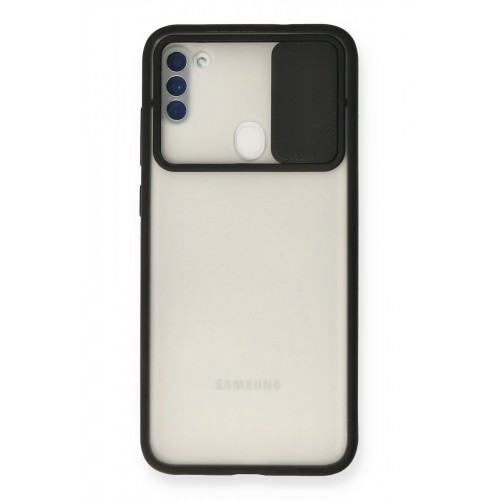 Newface Samsung Galaxy A11 Kılıf Palm Buzlu Kamera Sürgülü Silikon - Siyah Newface Samsung Galaxy A11 Kılıf Palm Buzlu Kamera Sürgülü Silikon - Siyah